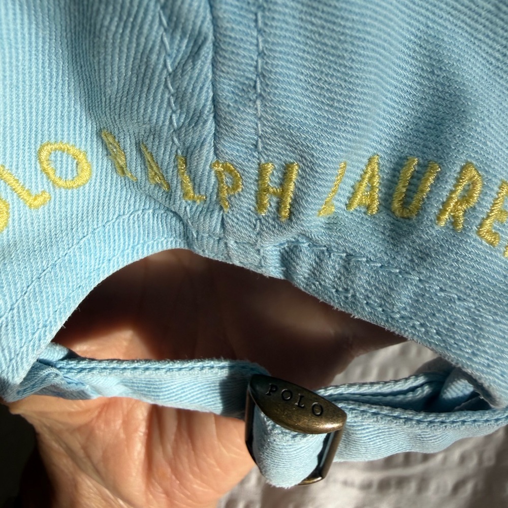 Polo by Ralph Lauren in pastel blue Embroidered Baseball Cap - Picture 4 of 6